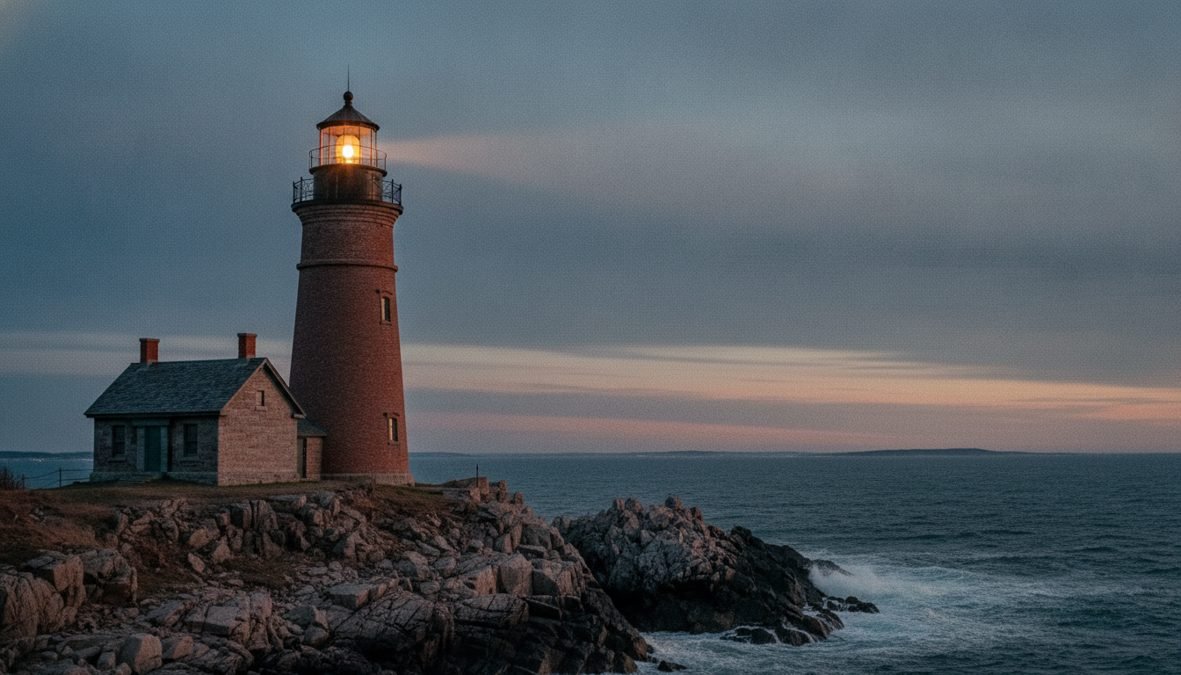The Lighthouse Keeper — Sorrow Point Light, Hancock County, Maine, 1979